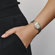 Cartier Panthere 83083242 'Ladies' Two Row Midsize Stainless Steel Yellow Gold White Dial Quartz