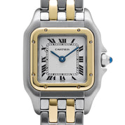 Cartier Panthere 83083242 'Ladies' Two Row Midsize Stainless Steel Yellow Gold White Dial Quartz