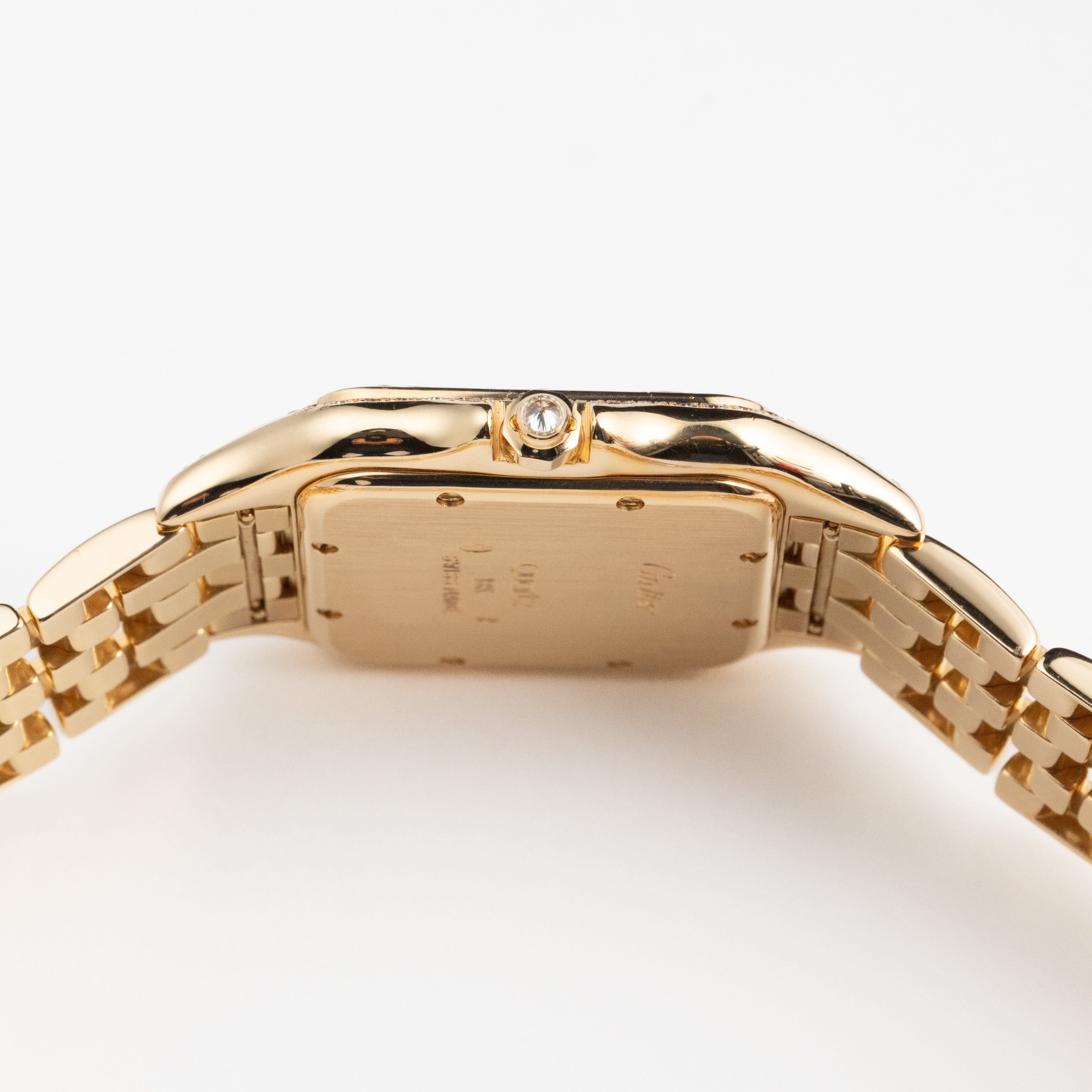 Cartier Panthère 88369 Yellow Gold Diamond-Set Dial Bezel Lugs Quartz