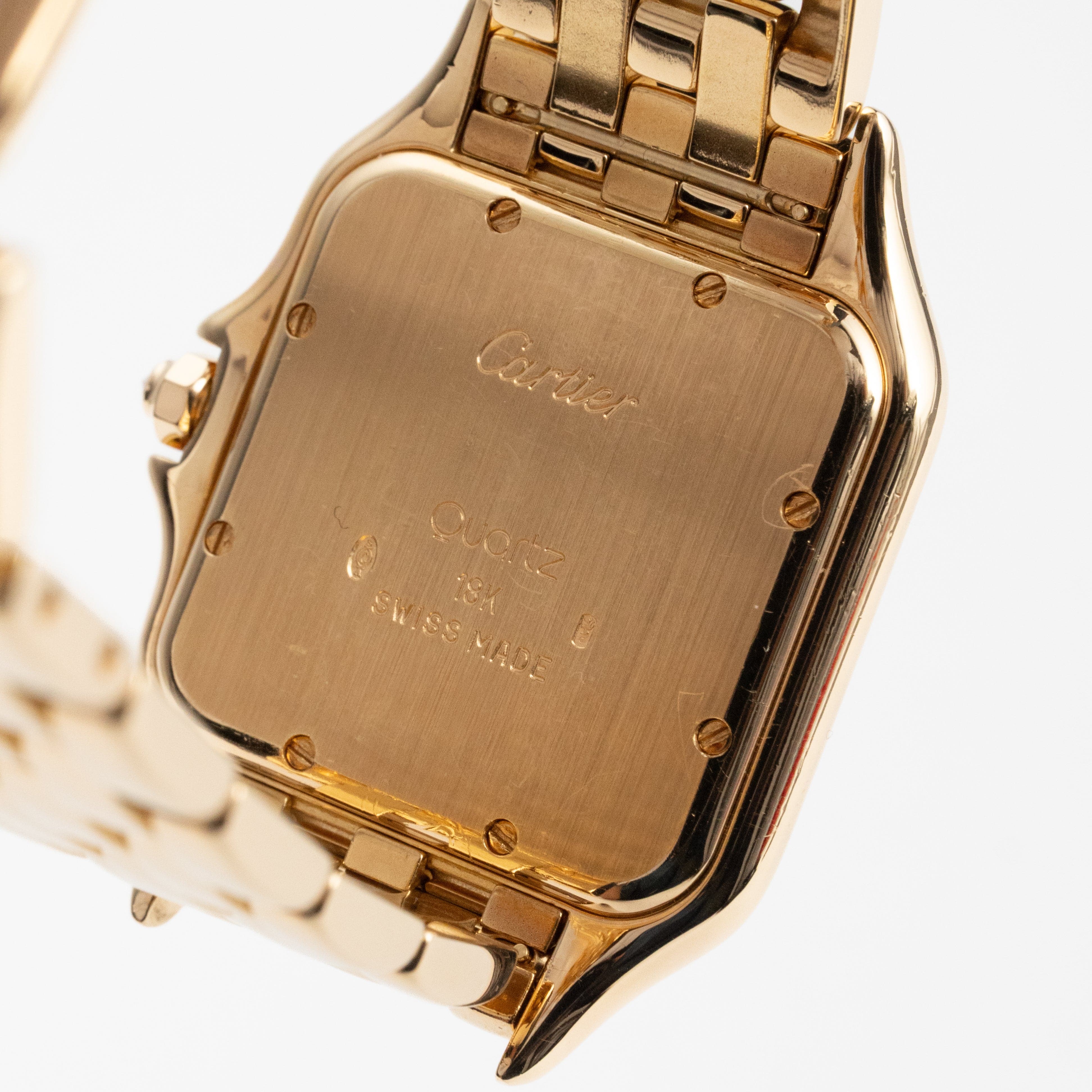 Cartier Panthère 88369 Yellow Gold Diamond-Set Dial Bezel Lugs Quartz