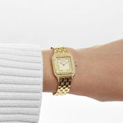 Cartier Panthère 88369 Yellow Gold Diamond-Set Dial Bezel Lugs Quartz