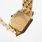 Cartier Panthere 883969 'Ladies' Midsize Yellow Gold White Dial Diamond Bezel Quartz