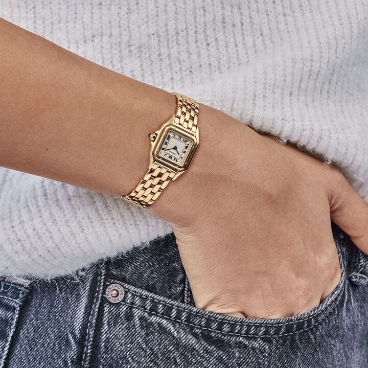 Cartier Panthere W25022B9 'Ladies' Yellow Gold White Dial Quartz