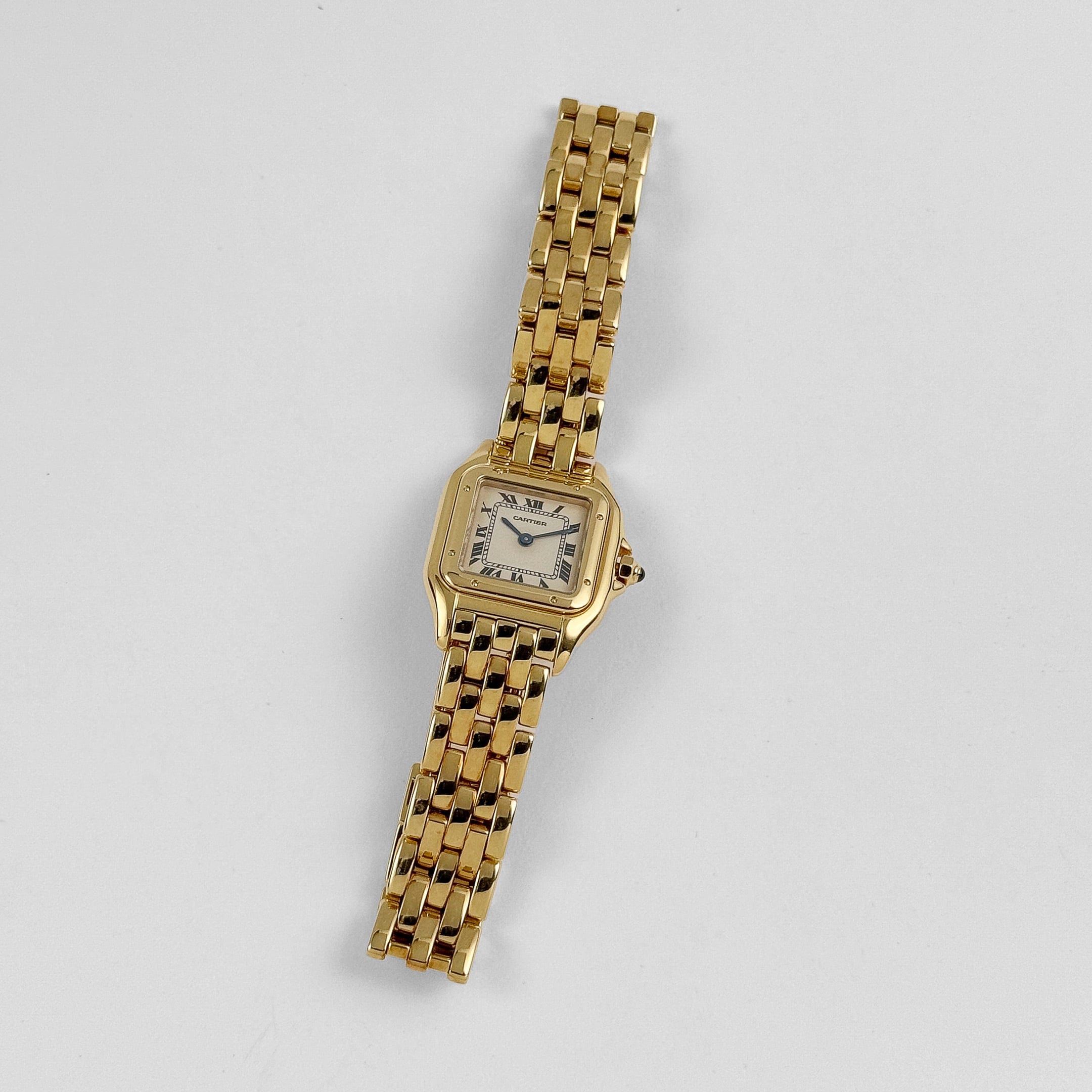 Cartier Panthere W25022B9 'Ladies' Yellow Gold White Dial Quartz