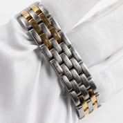Cartier Panthere W250285E 'Ladies' Two Row Midsize Stainless Steel Yellow Gold White Dial Quartz