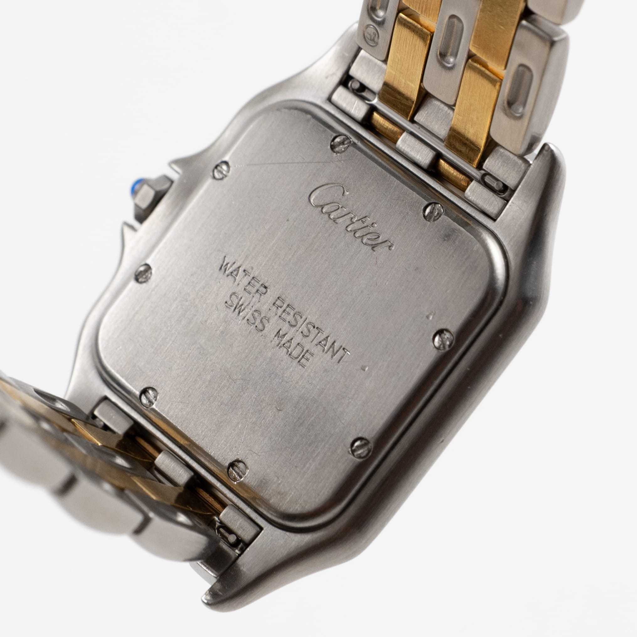 Cartier Panthere W250285E 'Ladies' Two Row Midsize Stainless Steel Yellow Gold White Dial Quartz