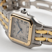 Cartier Panthere W250285E 'Ladies' Two Row Midsize Stainless Steel Yellow Gold White Dial Quartz