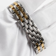 Cartier Panthere W250285E 'Ladies' Two Row Midsize Stainless Steel Yellow Gold White Dial Quartz