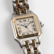 Cartier Panthere W25029B6 'Ladies' Two Row Stainless Steel Yellow Gold White Dial Quartz