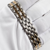 Cartier Panthere W25029B6 'Ladies' Two Row Stainless Steel Yellow Gold White Dial Quartz