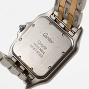 Cartier Panthere W25029B6 'Ladies' Two Row Stainless Steel Yellow Gold White Dial Quartz