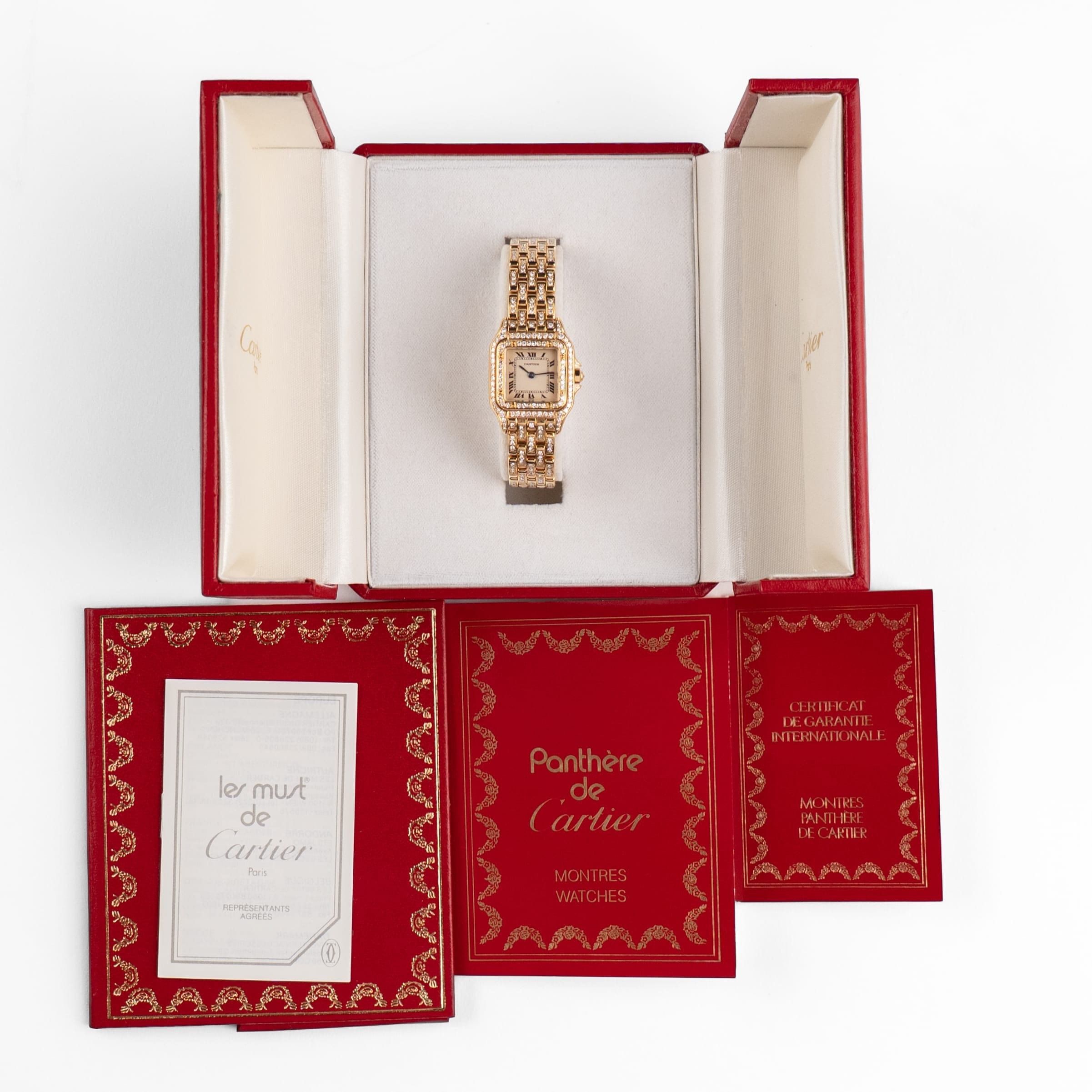 Cartier Panthère WF3072FF 'Ladies' Small Yellow Gold Diamond-Set Quartz