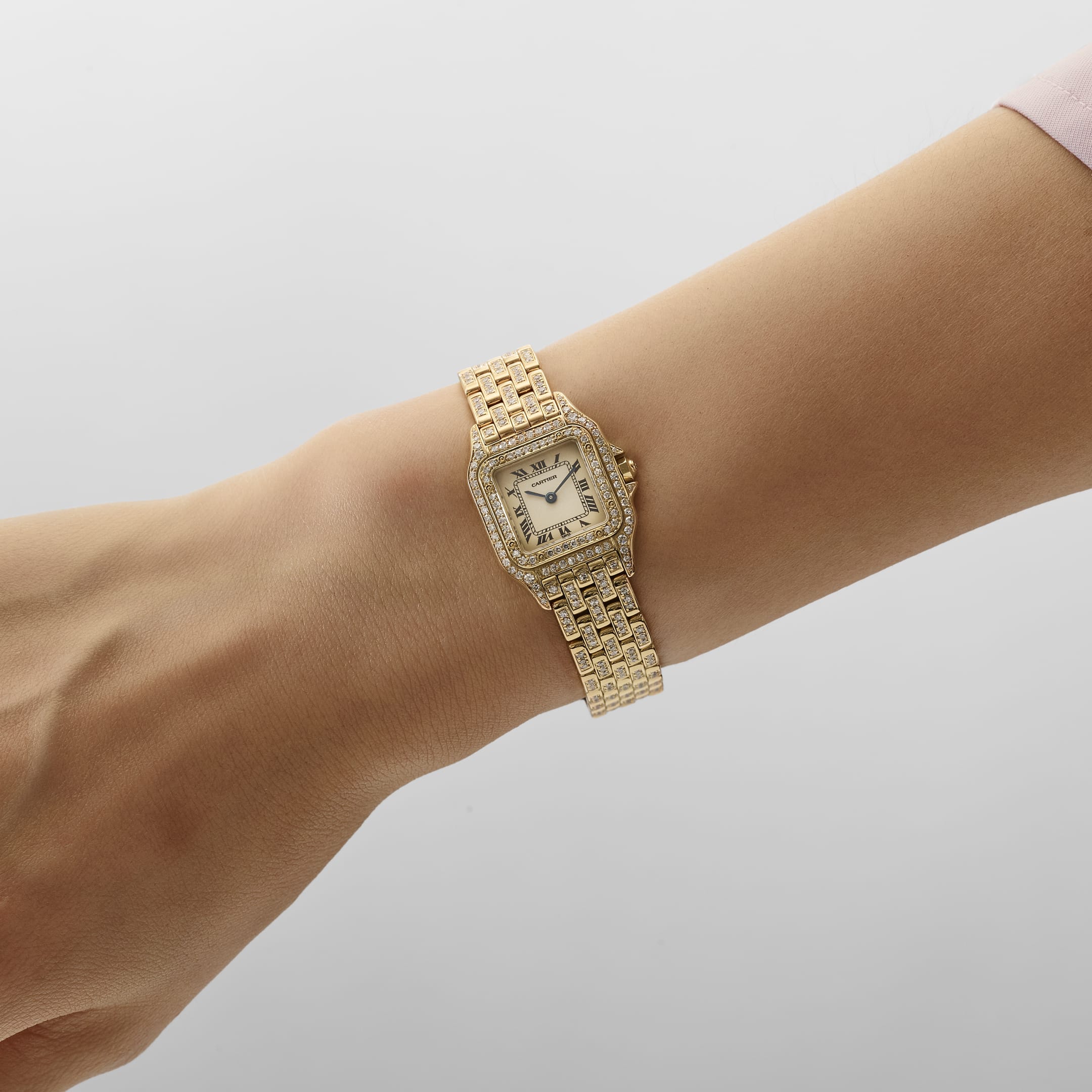 Cartier Panthère WF3072FF 'Ladies' Small Yellow Gold Diamond-Set Quartz