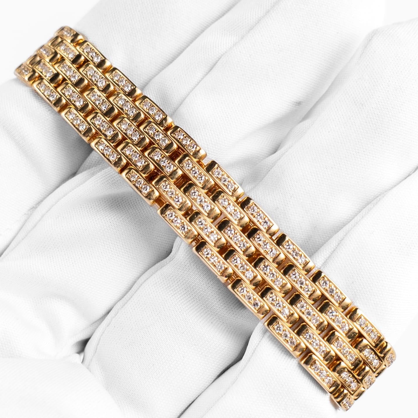 Cartier Panthère WF3072FF 'Ladies' Small Yellow Gold Diamond-Set Quartz