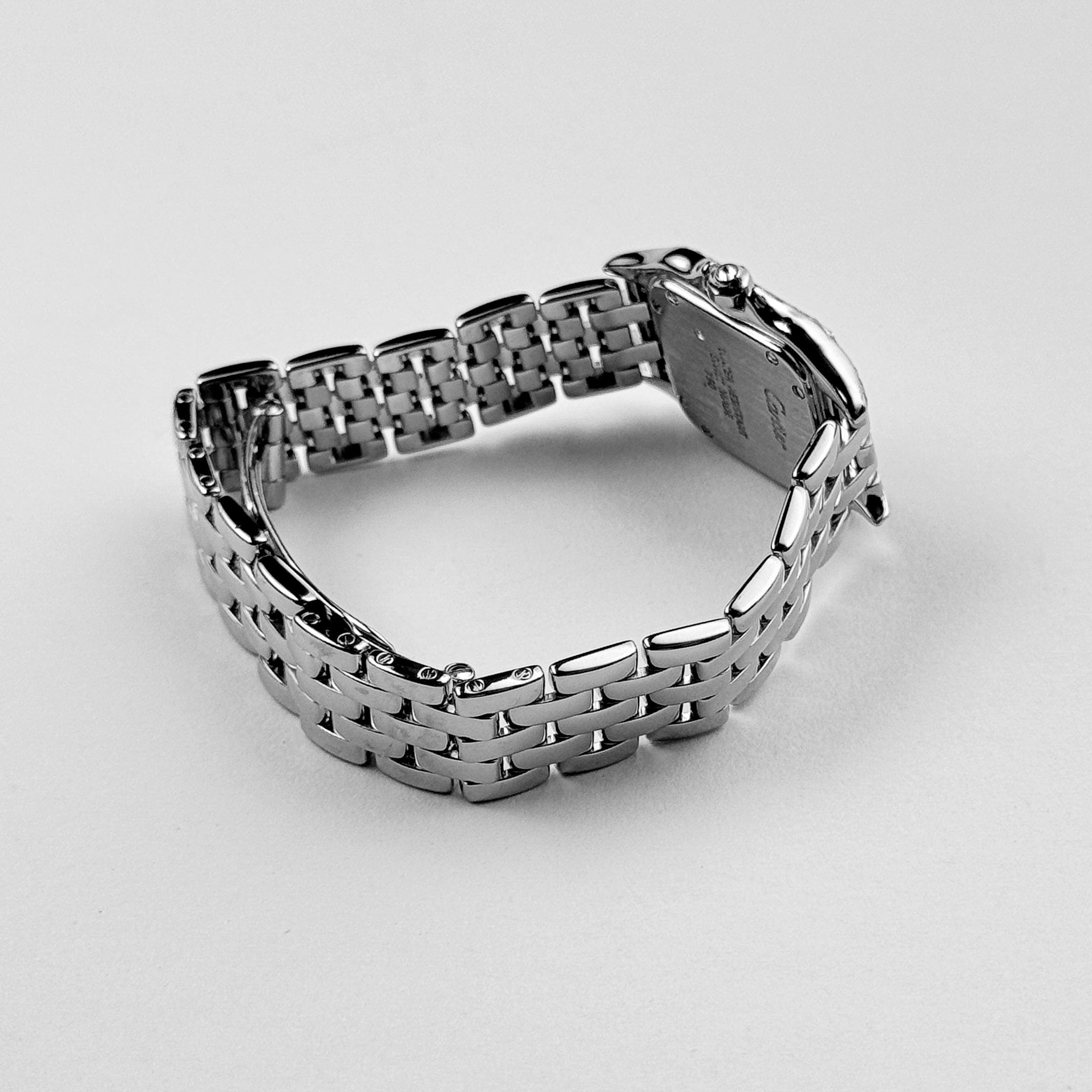 Cartier Panthere WF3091F3 'Ladies' White Gold White Dial Diamond Bezel