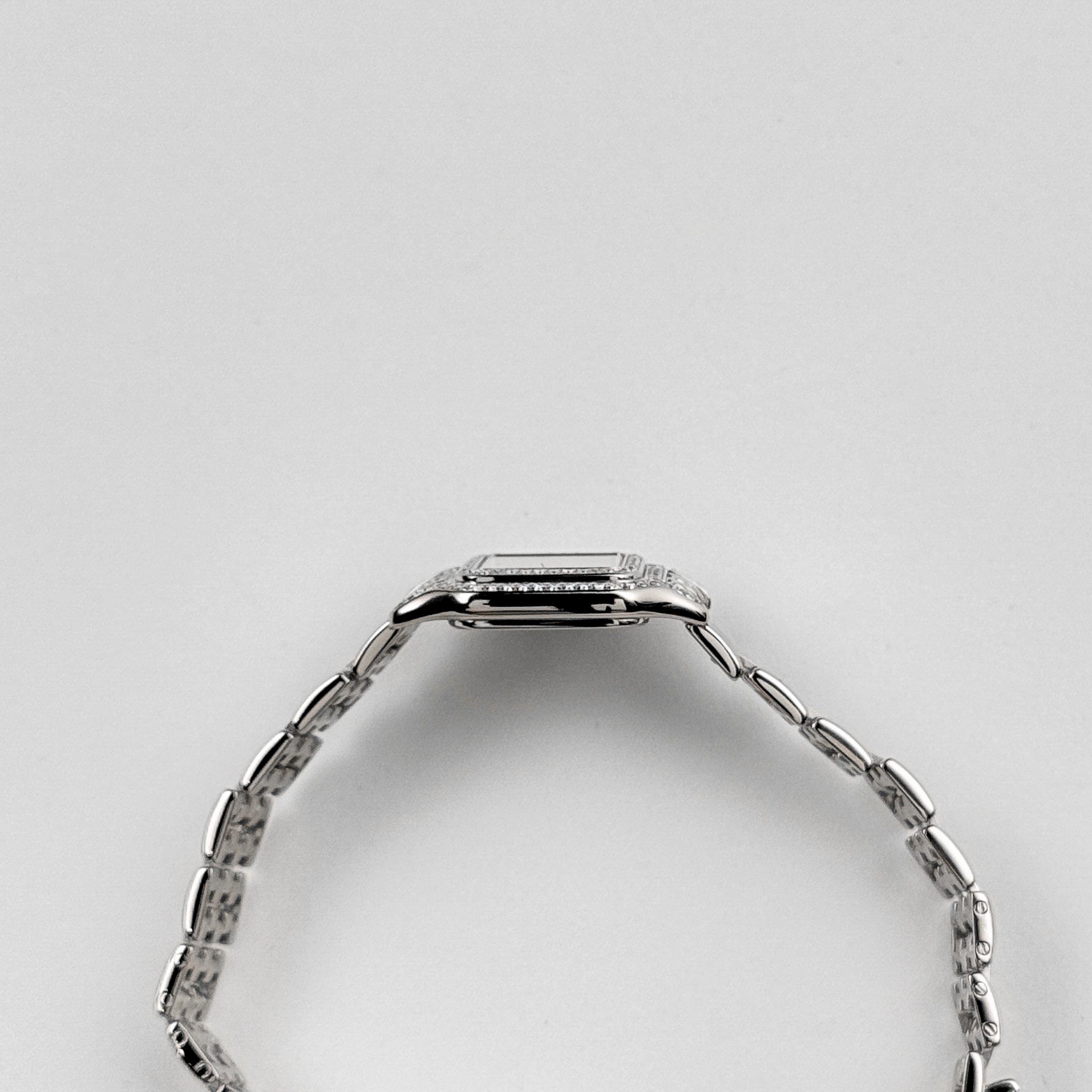 Cartier Panthere WF3091F3 'Ladies' White Gold White Dial Diamond Bezel