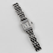 Cartier Panthere WF3091F3 'Ladies' White Gold White Dial Diamond Bezel