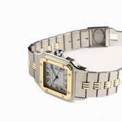 Cartier Santos Carrée 2961 Yellow Gold Stainless Steel White Dial