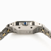 Cartier Santos Carrée 2961 Yellow Gold Stainless Steel White Dial