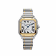 Cartier Santos Medium W2SA0016 Stainless Steel Yellow Gold White Dial Automatic (2025)