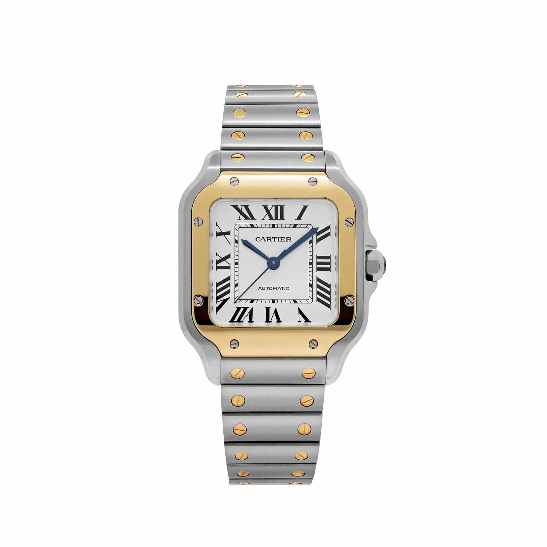 Cartier Santos Medium W2SA0016 Stainless Steel Yellow Gold White Dial Automatic (2025)