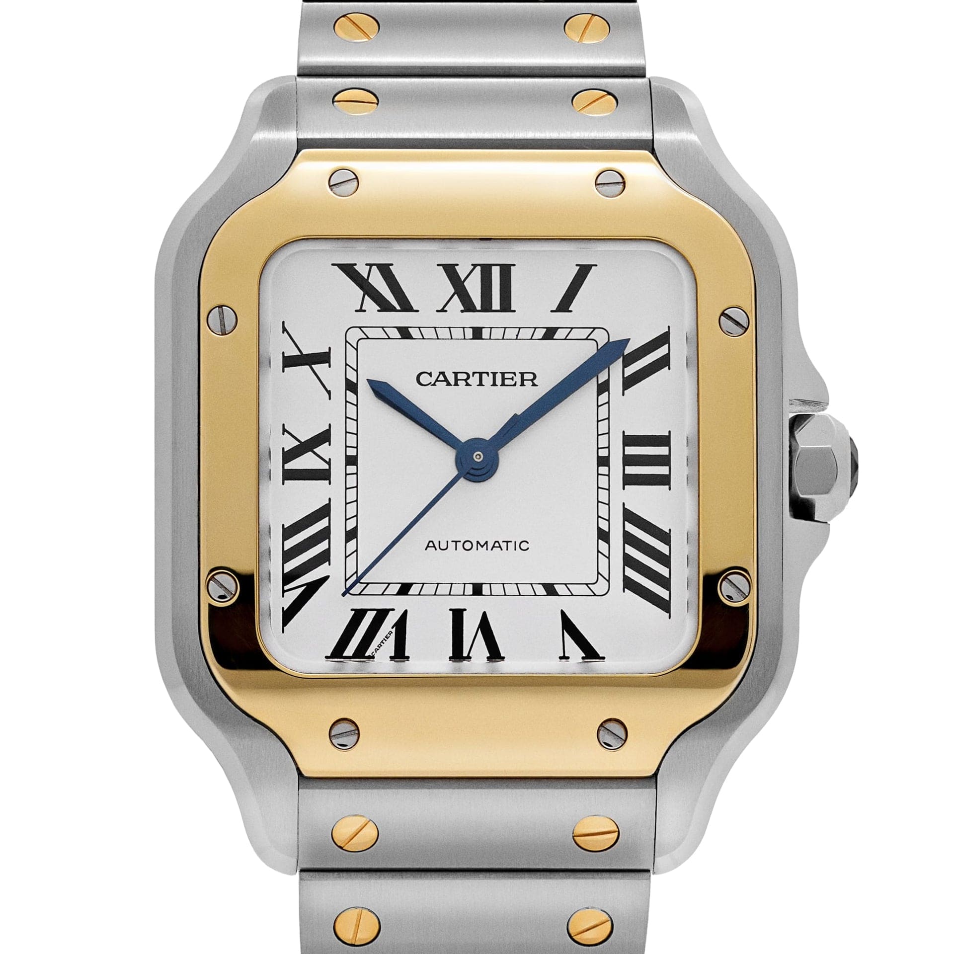 Cartier Santos Medium W2SA0016 Stainless Steel Yellow Gold White Dial Automatic (2025)