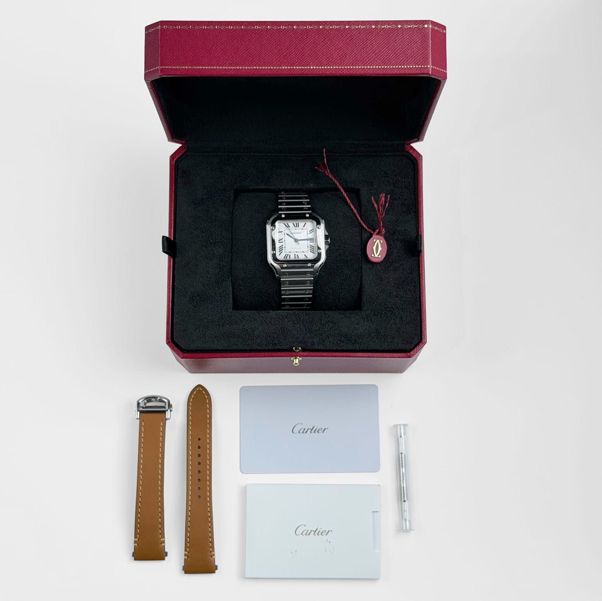 Cartier Santos Medium WSSA0029 Stainless Steel White Dial Automatic (2026)