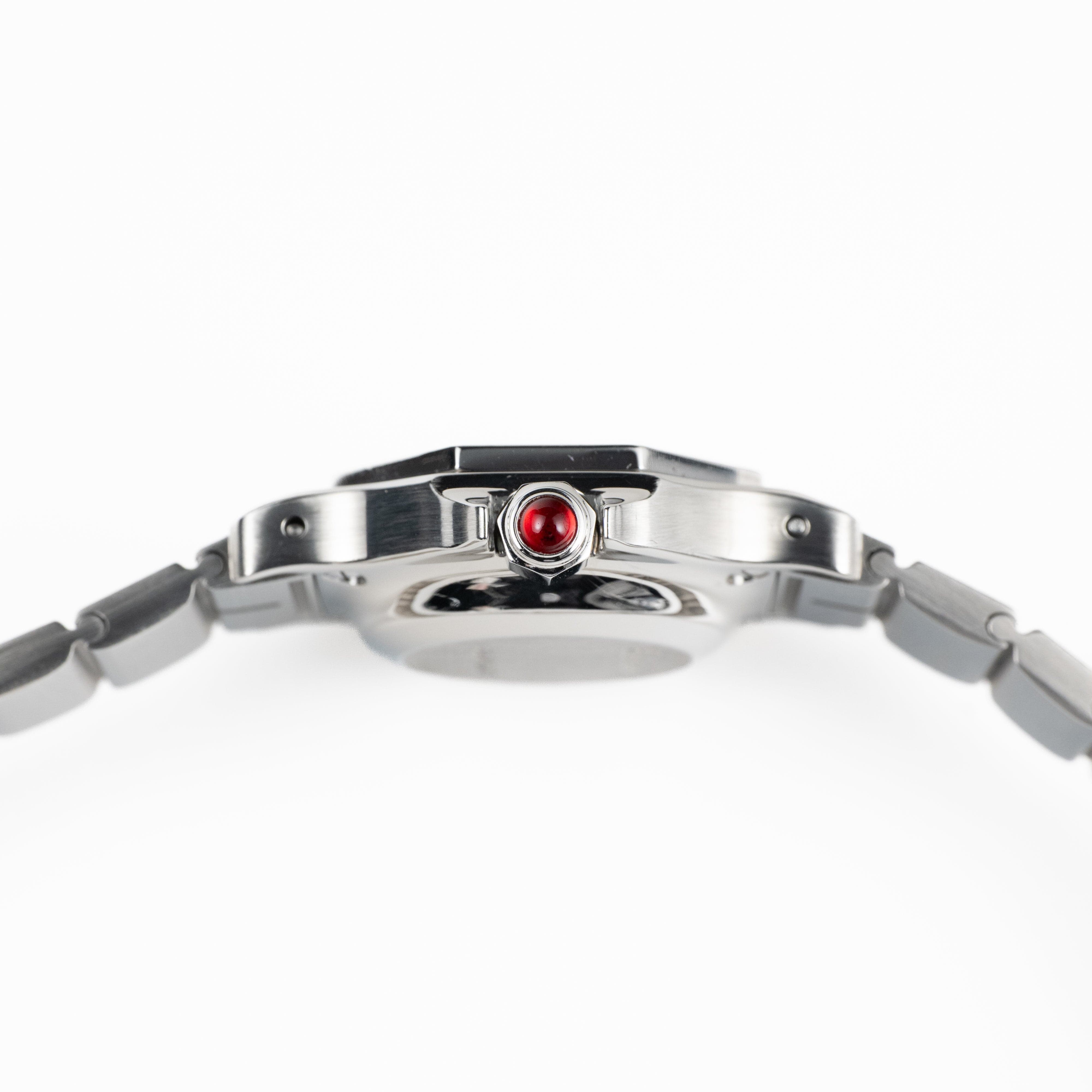 Cartier Santos Octagon 0906 Stainless Steel Burgundy Dial Quartz