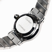 Cartier Santos Octagon 0906 Stainless Steel Burgundy Dial Quartz