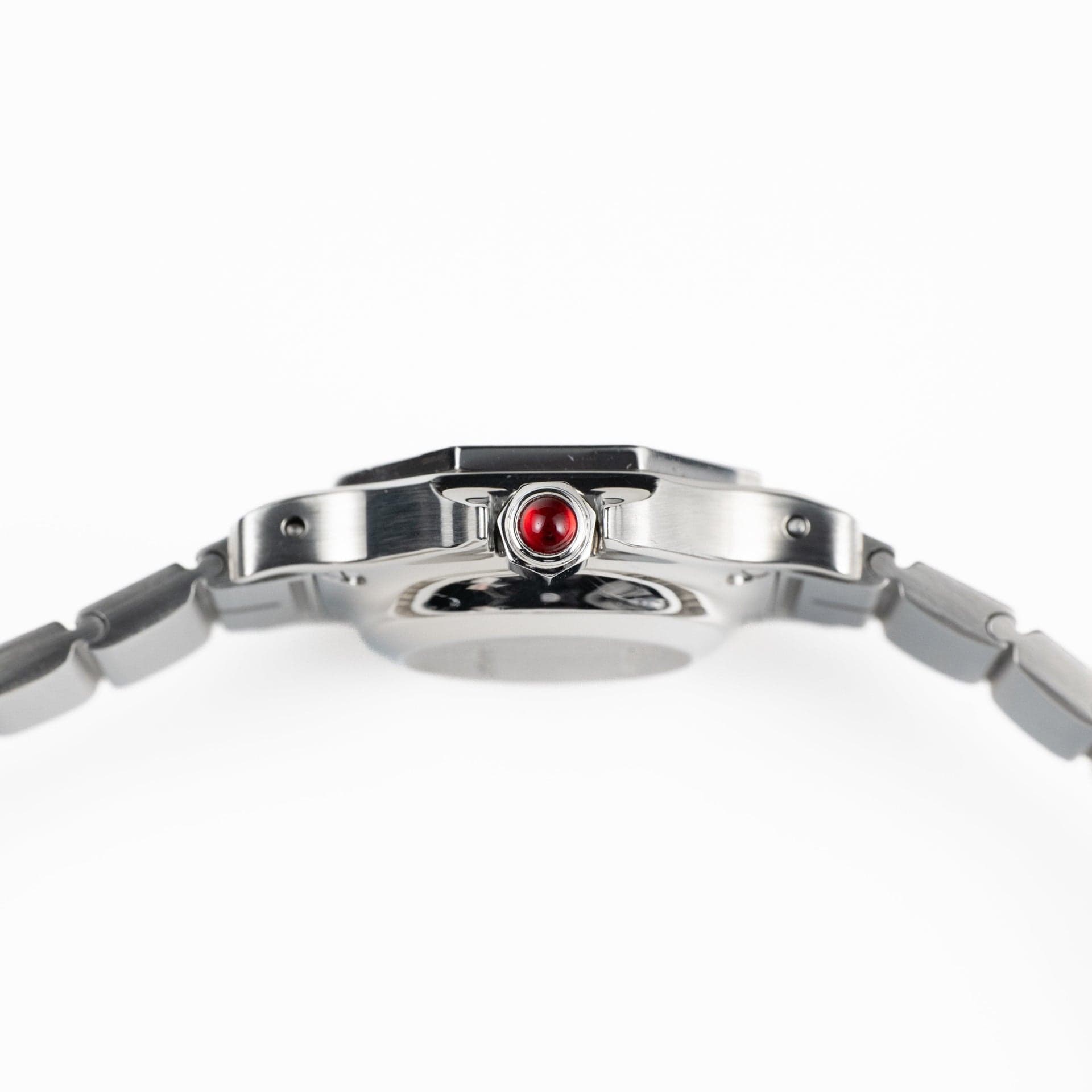 Cartier Santos Octagon 0906 Stainless Steel Burgundy Dial Quartz