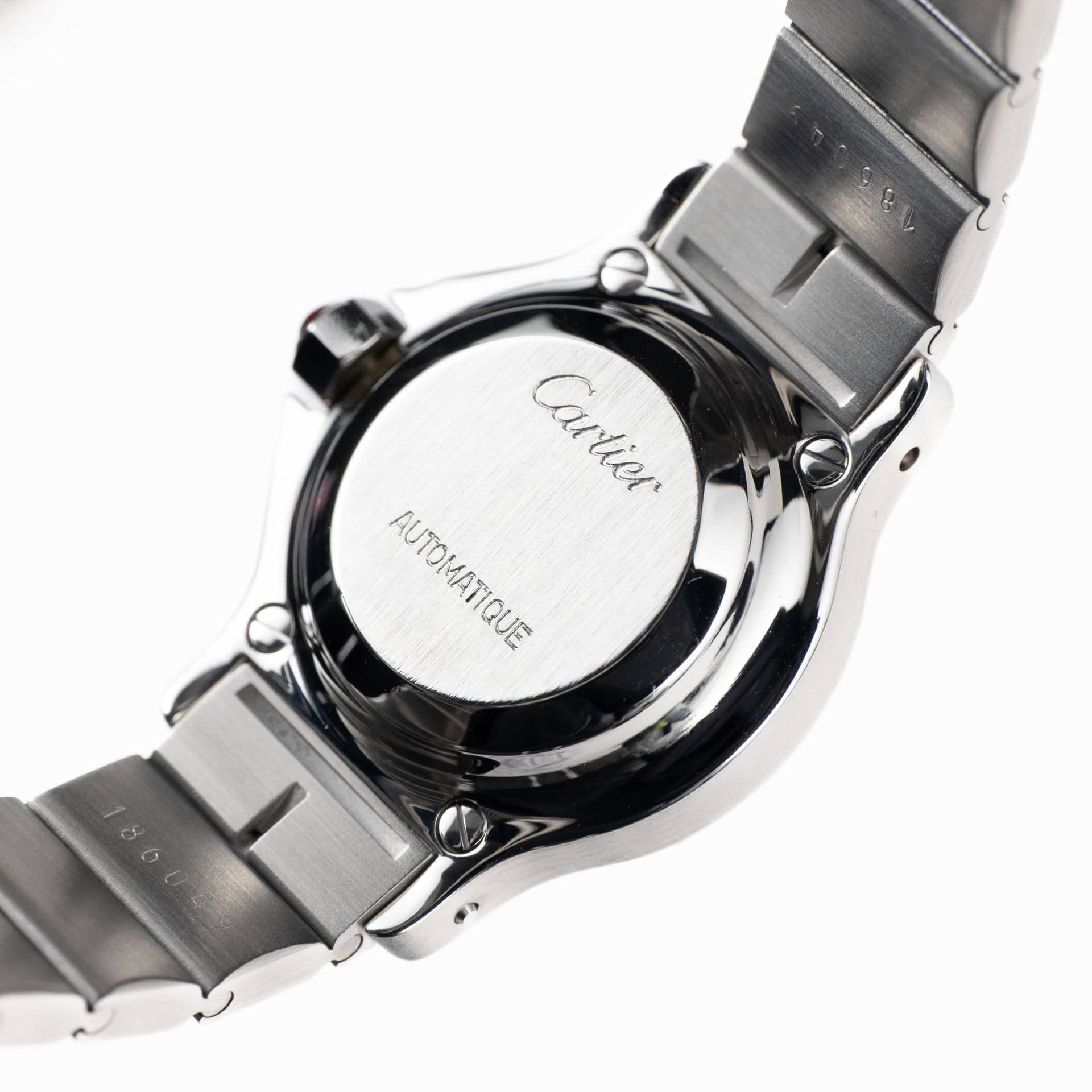 Cartier Santos Octagon 0906 Stainless Steel Burgundy Dial Quartz