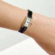 Cartier Tank Allongée W1501756 'Ladies' Yellow Gold White Dial Quartz