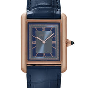 Cartier Tank Louis LM WGTA0058 Rose Gold Silvery-Blue Dial (2022)