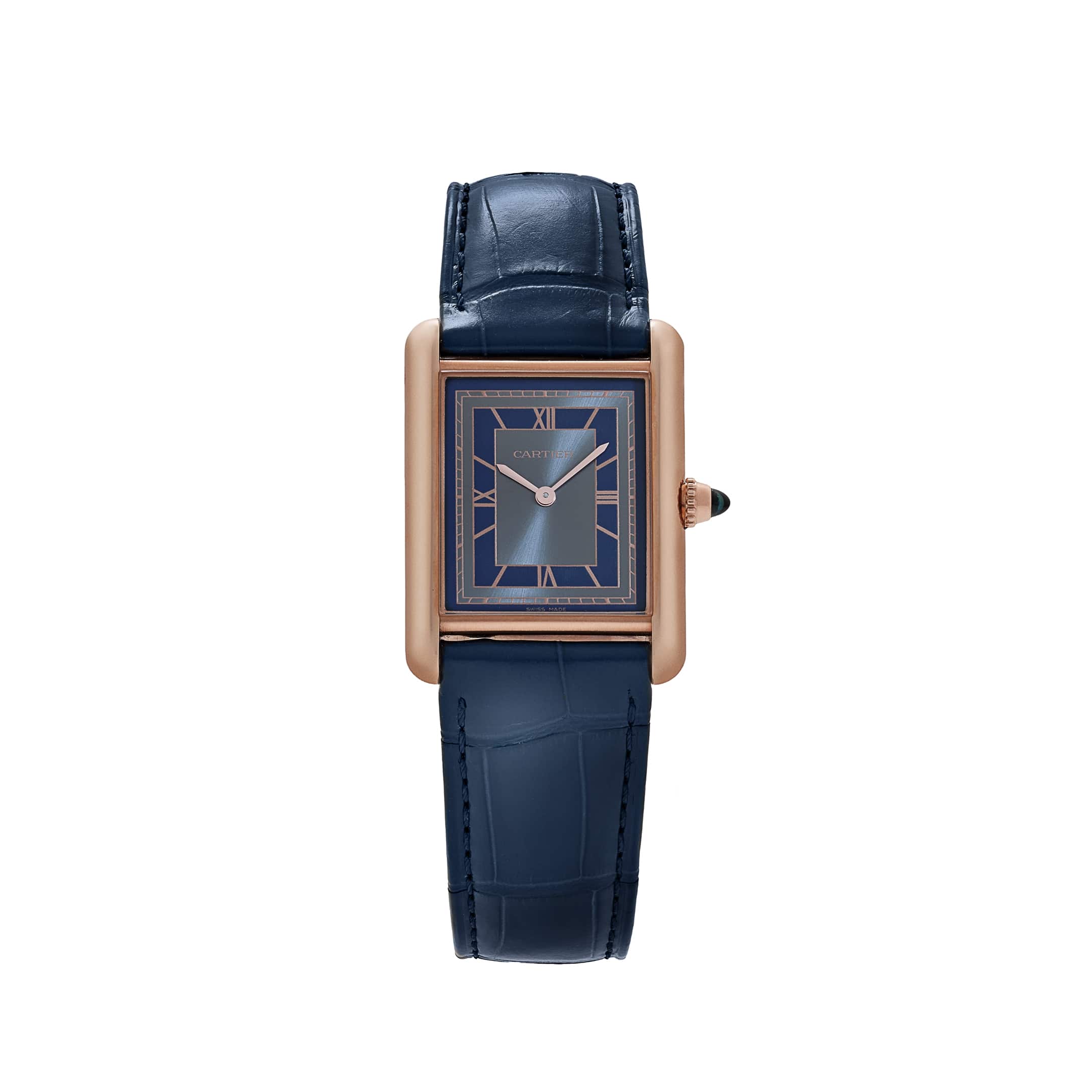 Cartier Tank Louis LM WGTA0058 Rose Gold Silvery-Blue Dial (2022)