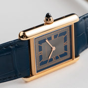 Cartier Tank Louis LM WGTA0058 Rose Gold Silvery-Blue Dial (2022)