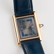 Cartier Tank Louis LM WGTA0058 Rose Gold Silvery-Blue Dial (2022)