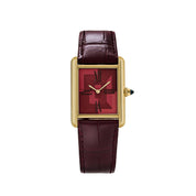 Cartier Tank Louis LM WGTA0093 Yellow Gold Red Dial (2022)