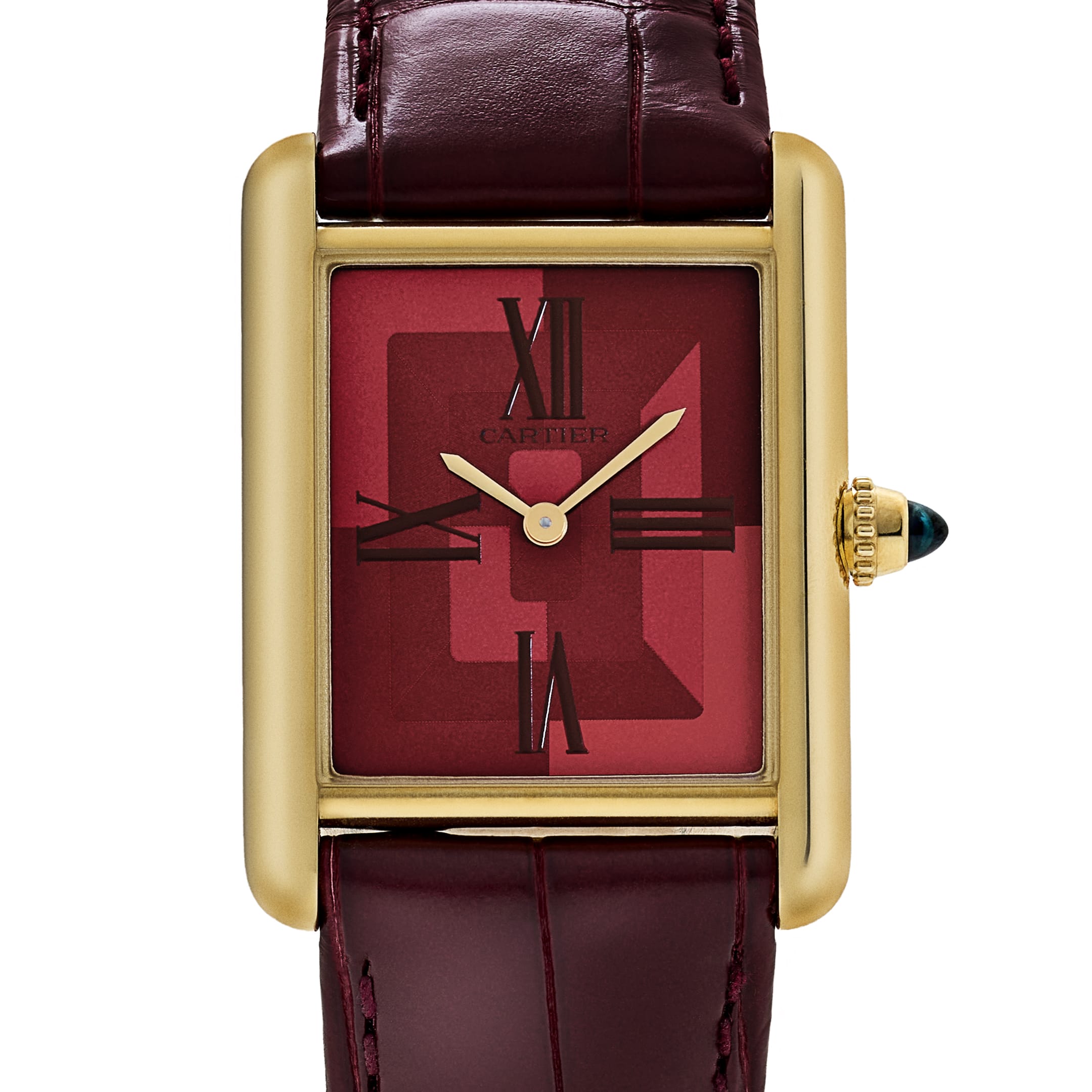 Cartier Tank Louis LM WGTA0093 Yellow Gold Red Dial (2022)
