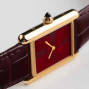 Cartier Tank Louis LM WGTA0093 Yellow Gold Red Dial (2022)