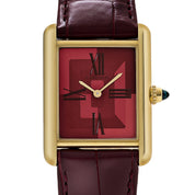 Cartier Tank Louis LM WGTA0093 Yellow Gold Red Dial (2022)