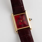 Cartier Tank Louis LM WGTA0093 Yellow Gold Red Dial (2022)