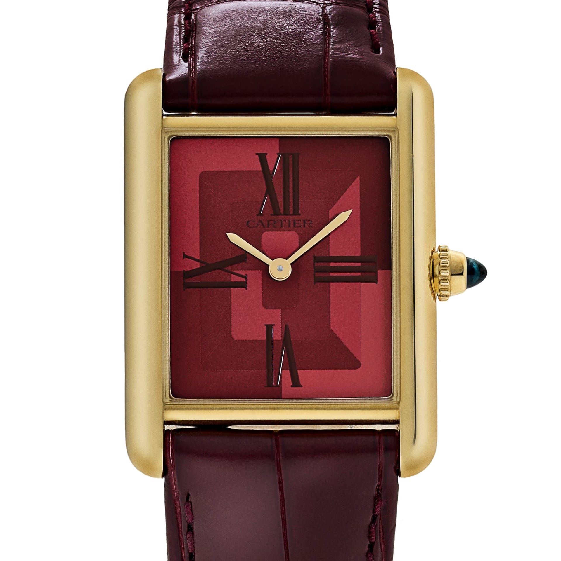 Cartier Tank Louis LM WGTA0093 Yellow Gold Red Dial (2022)