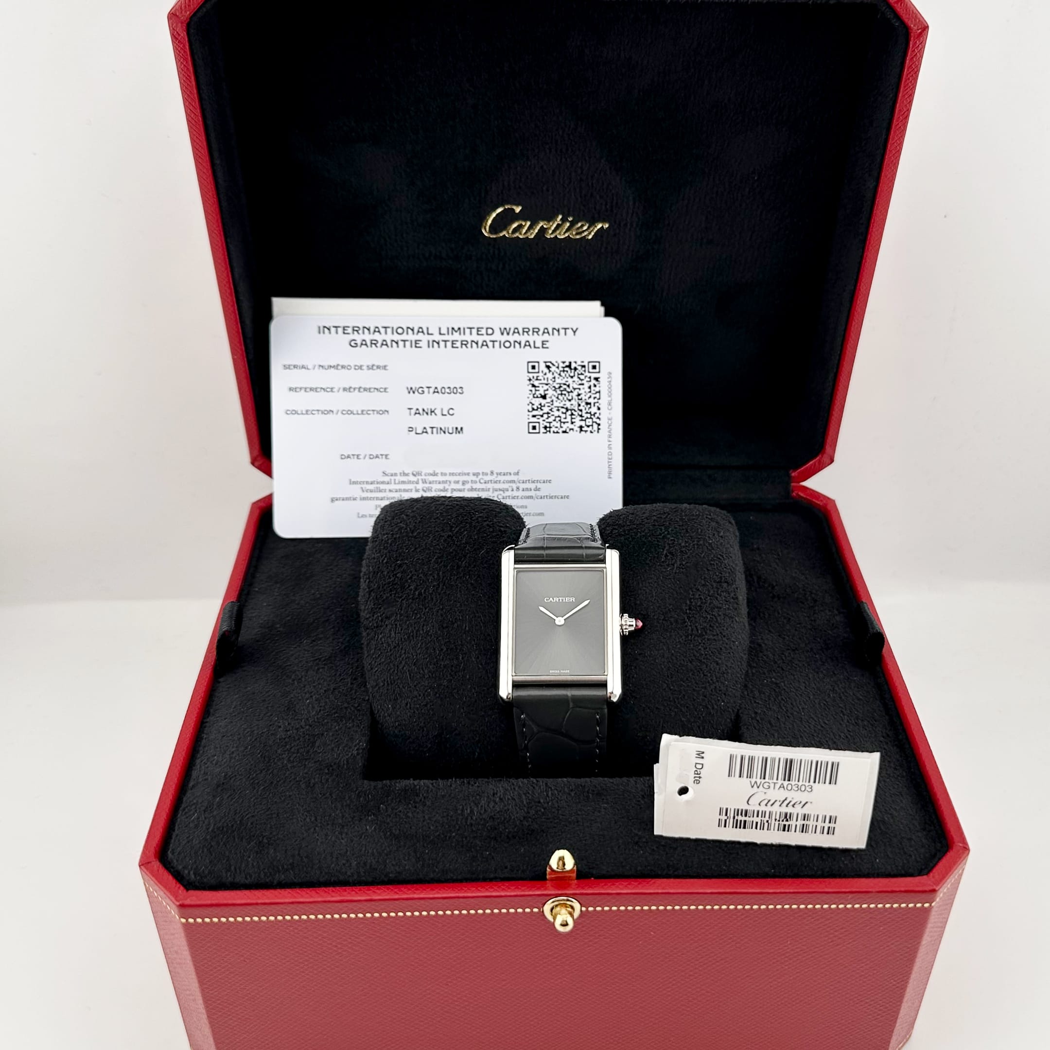 Cartier Tank Louis Medium WGTA0303 Platinum Gray Dial (2025)