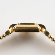 Cartier Trocadéro Vintage 'Ladies' Yellow Gold White Dial Diamond Bezel