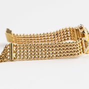 Cartier Trocadéro Vintage 'Ladies' Yellow Gold White Dial Diamond Bezel