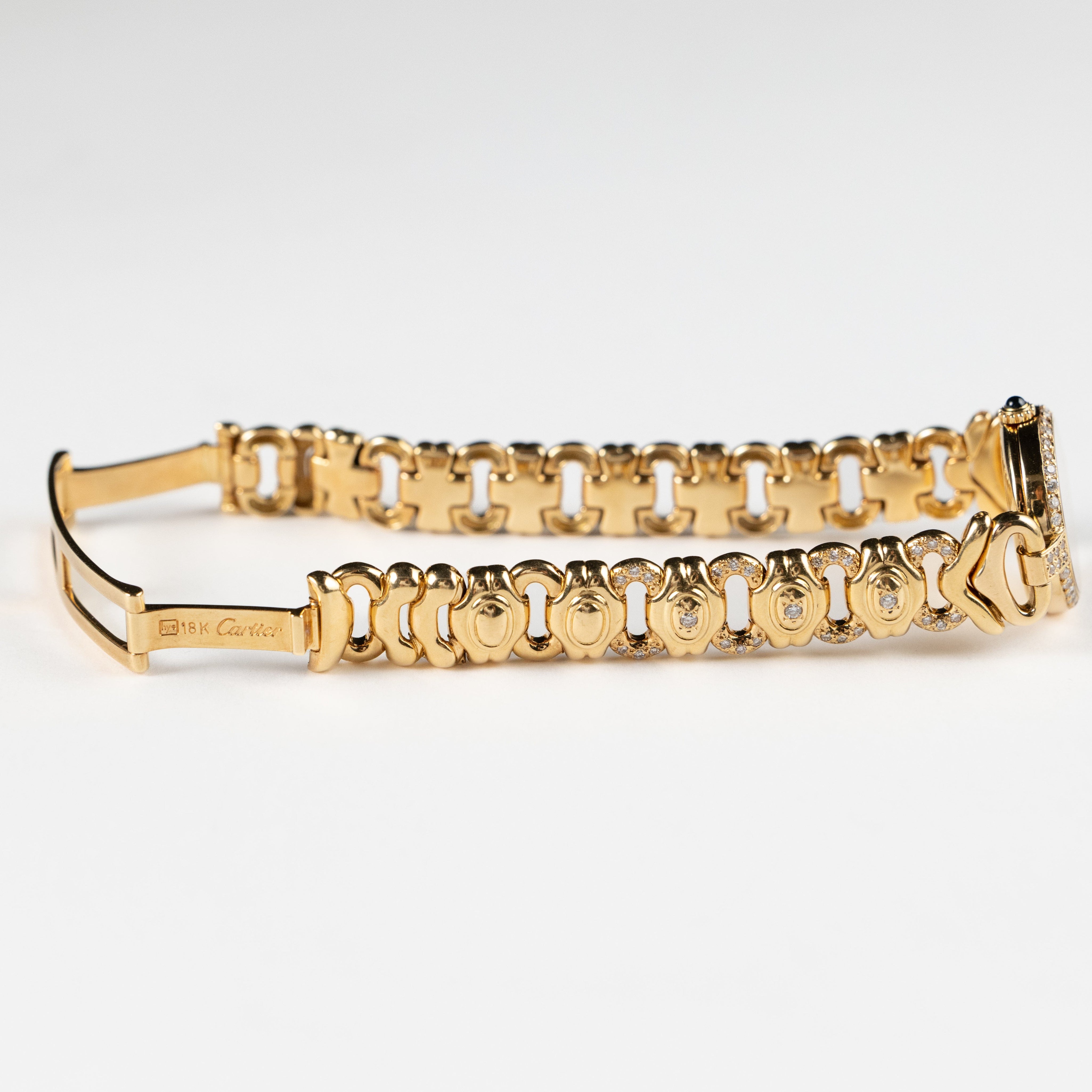 Cartier Vendôme 0958 'Ladies' Yellow Gold White Dial Diamond Set Quartz