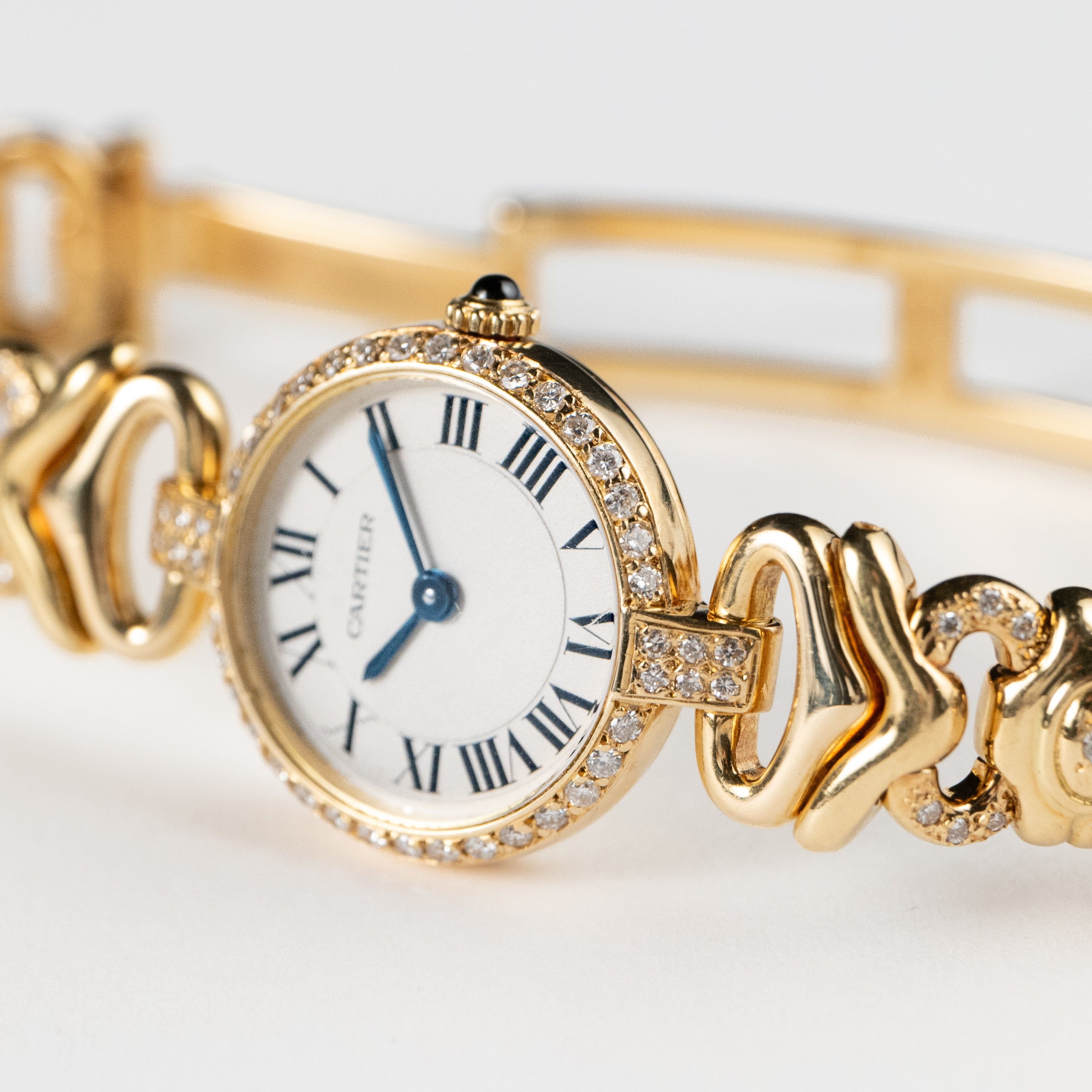 Cartier Vendôme 0958 'Ladies' Yellow Gold White Dial Diamond Set Quartz