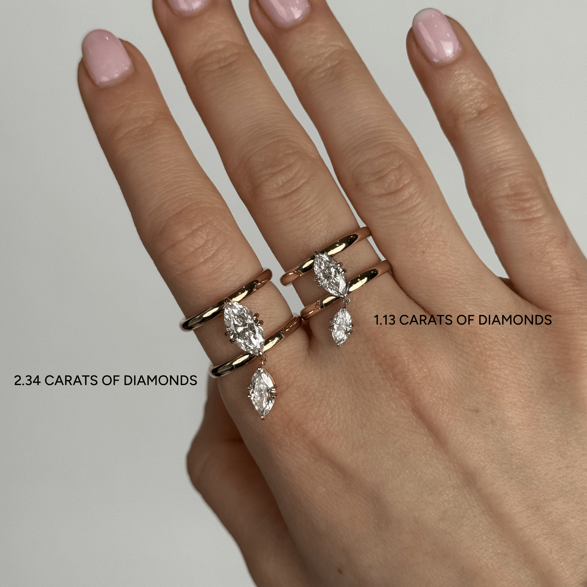 Celestia Double Drop Ring