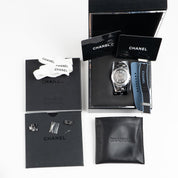 Chanel J12 H3155 Chromatic Ceramic Titanium Grey Baguette Diamond Dial and Bezel