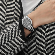 Chanel J12 H3155 Chromatic Ceramic Titanium Grey Baguette Diamond Dial and Bezel